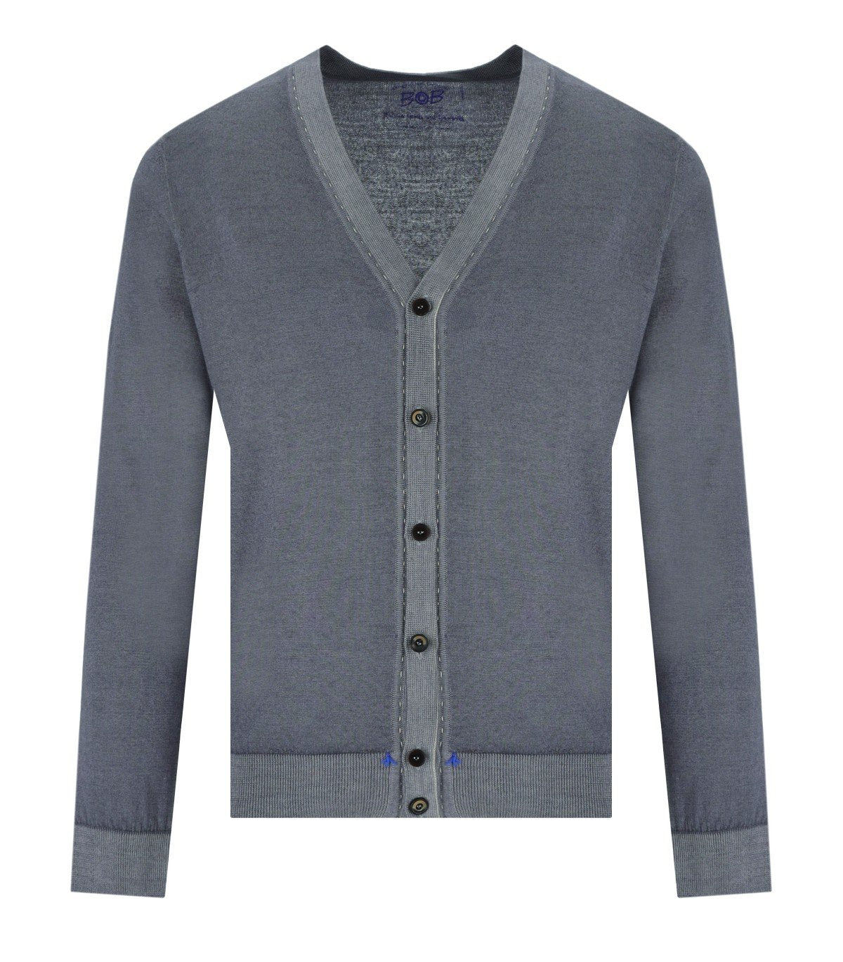 BOB MENDOZA STEEL GREY CARDIGAN