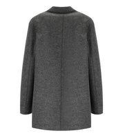 HARRIS WHARF LONDON ANTHRACITE GREY DOUBLE-BREASTED CABAN