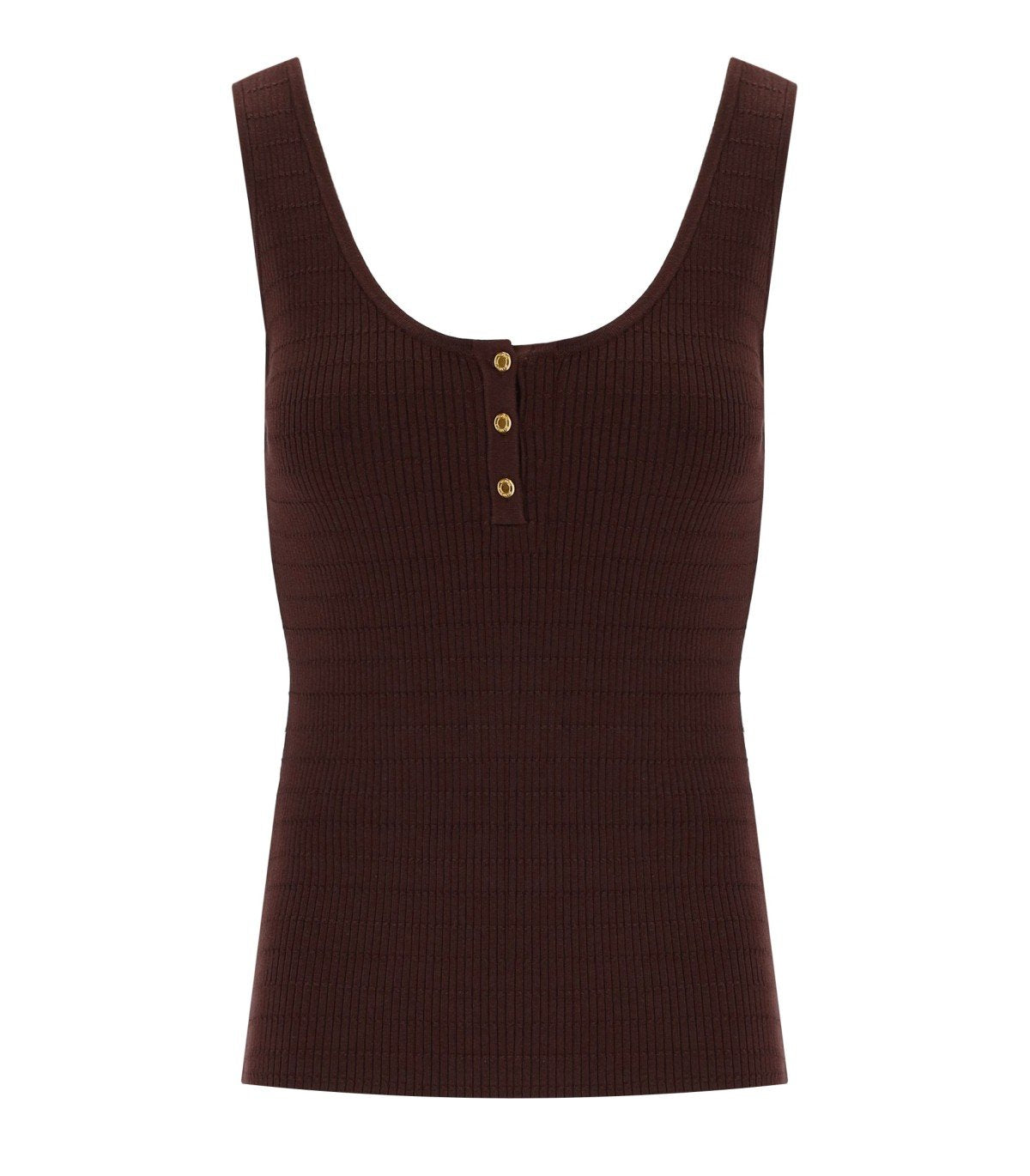 ELISABETTA FRANCHI BROWN KNITTED TOP – FerrarisBoutique