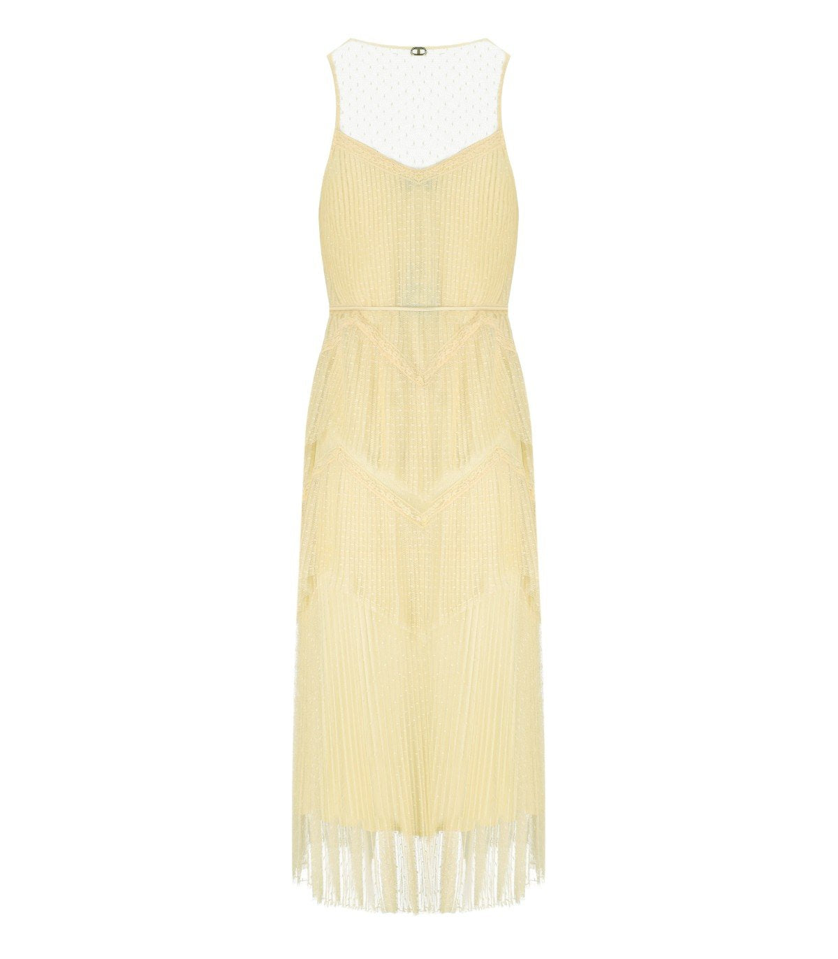 TWINSET VANILLA LONG PLEATED DRESS