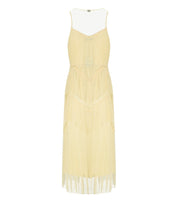 TWINSET VANILLA LONG PLEATED DRESS