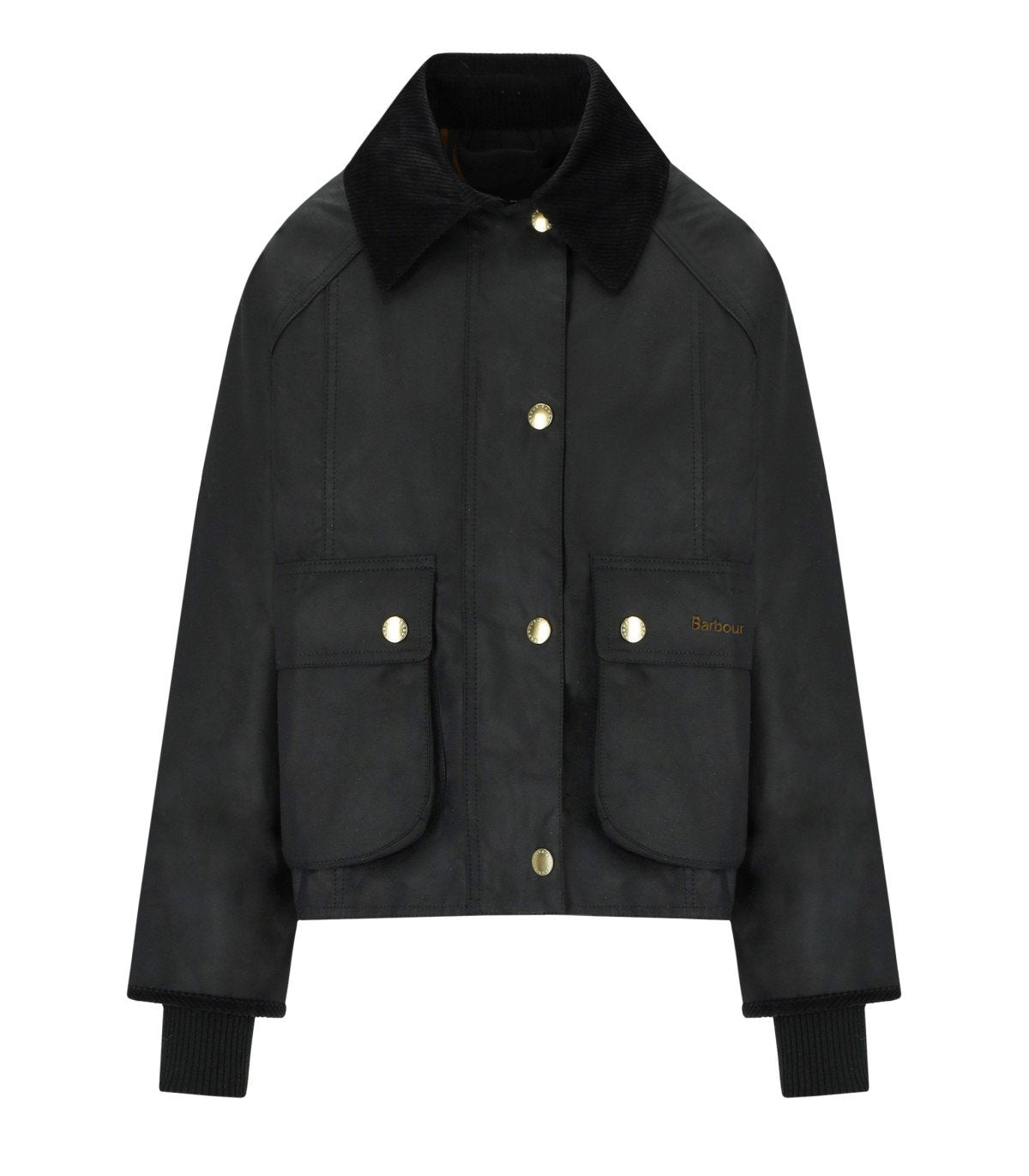 Giacca Crop Beadnell Wax Nera Barbour | Ferraris Boutique