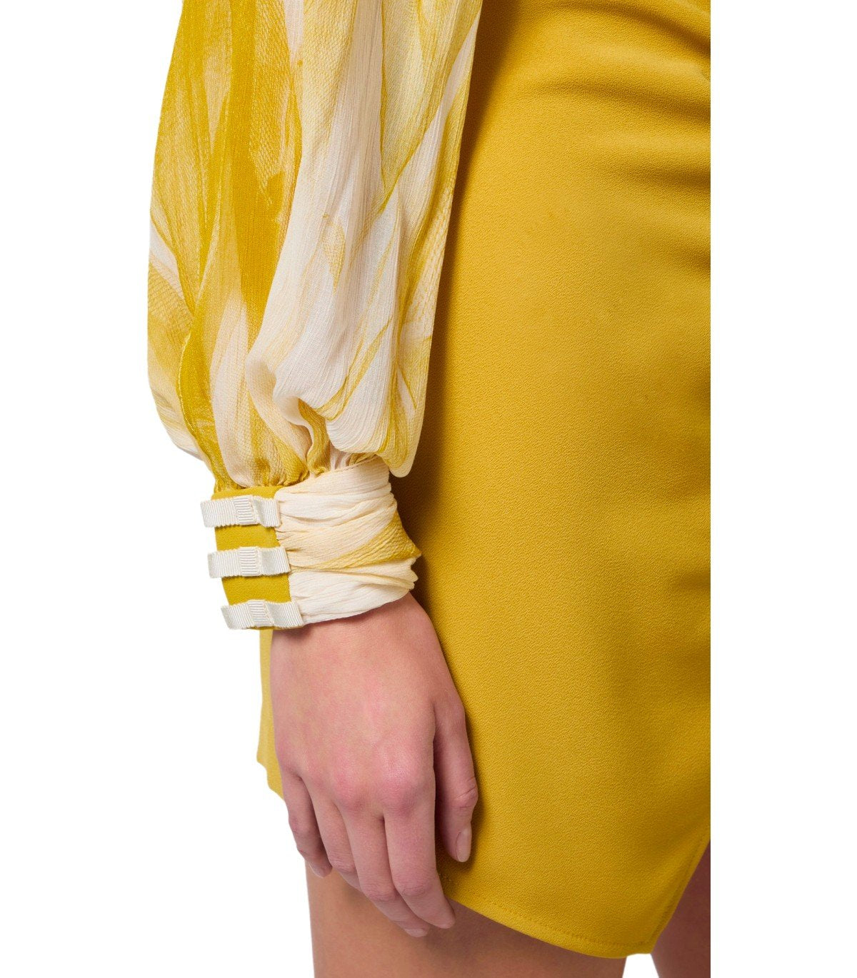 ELISABETTA FRANCHI BUTTER CURRY BLOUSE