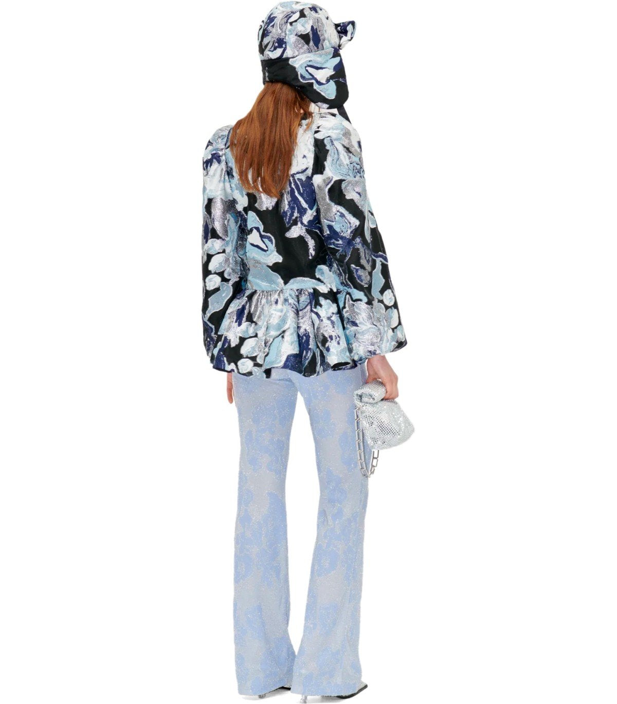 STINE GOYA JENNY BLACK AND BLUE BLOUSE