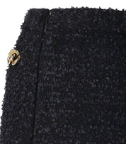 ELISABETTA FRANCHI BLACK SHORTS WITH CHAIN