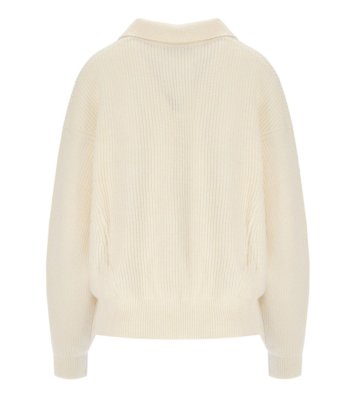 ESSENTIEL ANTWERP IMETAL IVORY POLO SWEATER