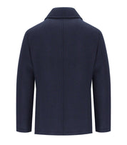 MANUEL RITZ BLUE DOUBLE-BREASTED COAT