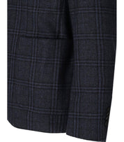 GIACCA MONOPETTO TARTAN BLU MANUEL RITZ