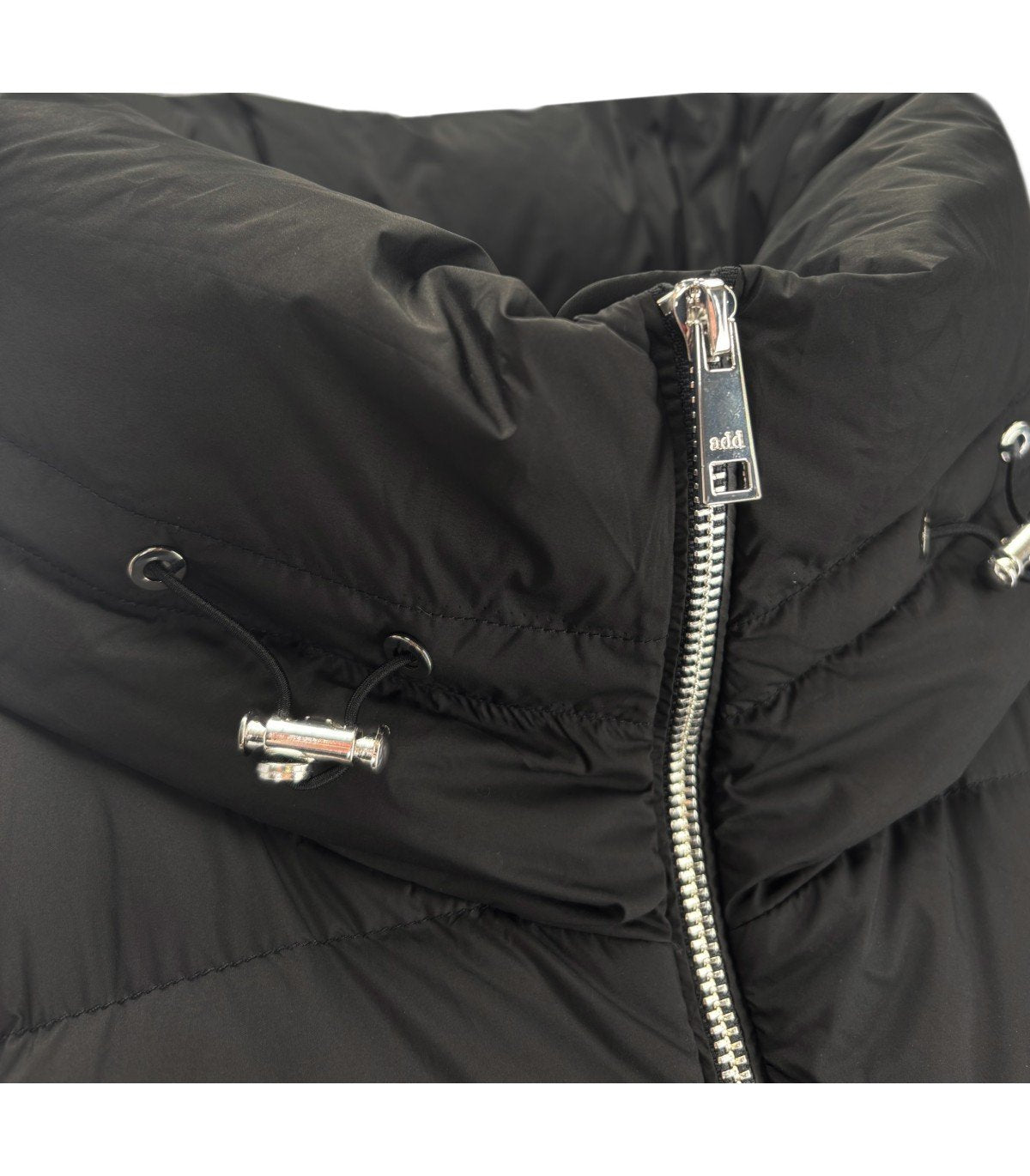 ADD COCOON BLACK HOODED DOWN JACKET