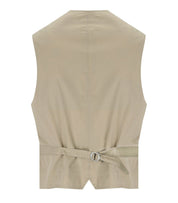 BOB SHOP STRIPED SINGLE-BREASTED VEST