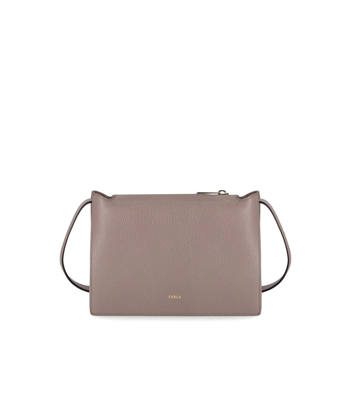 FURLA NUVOLA S STUCCO GRAY CROSSBODY BAG