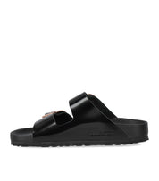 BIRKENSTOCK ARIZONA BIG BUCKLE HIGH SHINE BLACK SANDAL