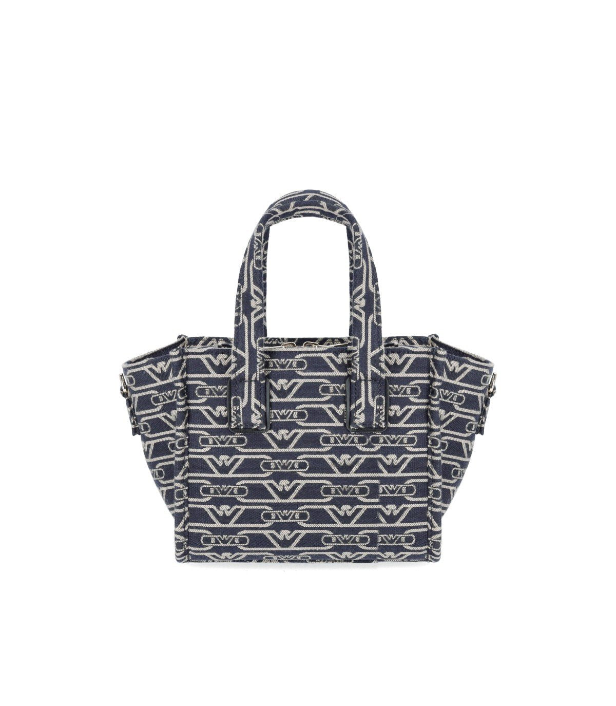 EMPORIO ARMANI MONOGRAM BLUE ÉCRU MINI BAG