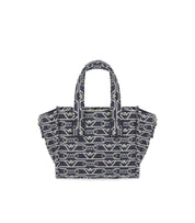 EMPORIO ARMANI MONOGRAM BLUE ÉCRU MINI BAG