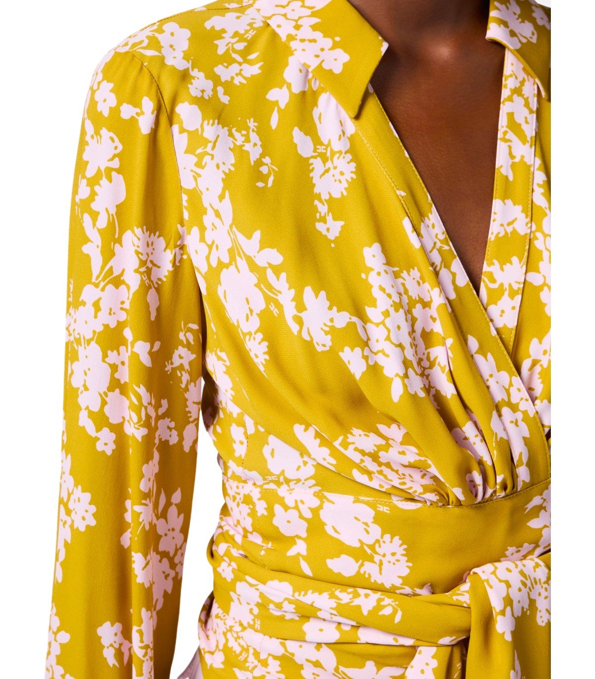 ELISABETTA FRANCHI CURRY QUARZO FLORAL SHIRT