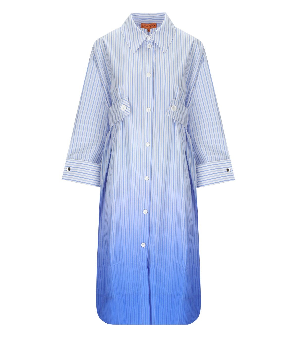 STINE GOYA RIONNA LIGHT BLUE STRIPED DRESS