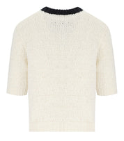 TOP CROPPED BIANCA NERA TWINSET