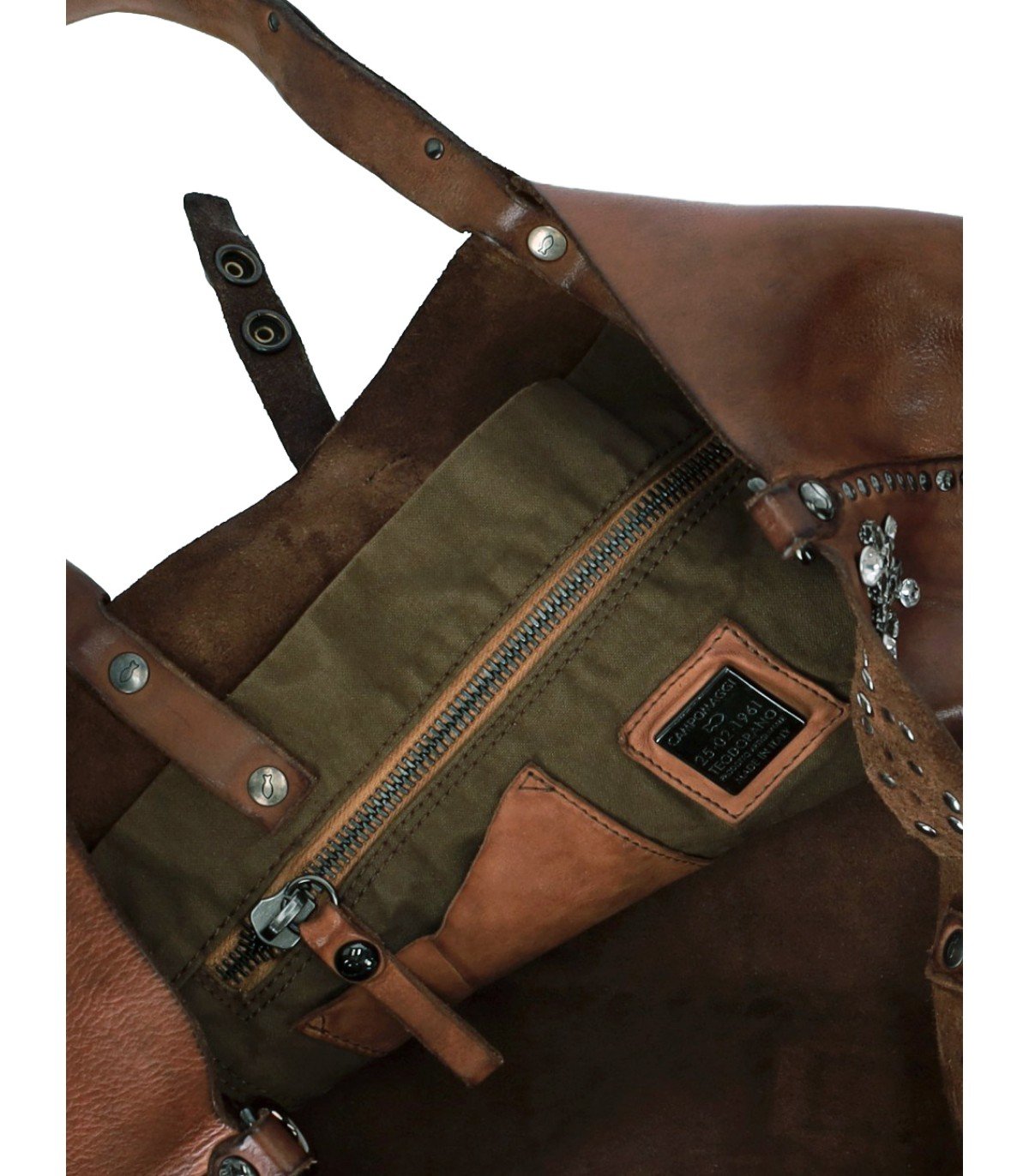 CAMPOMAGGI BELLA DI NOTTE COGNAC SHOPPING BAG