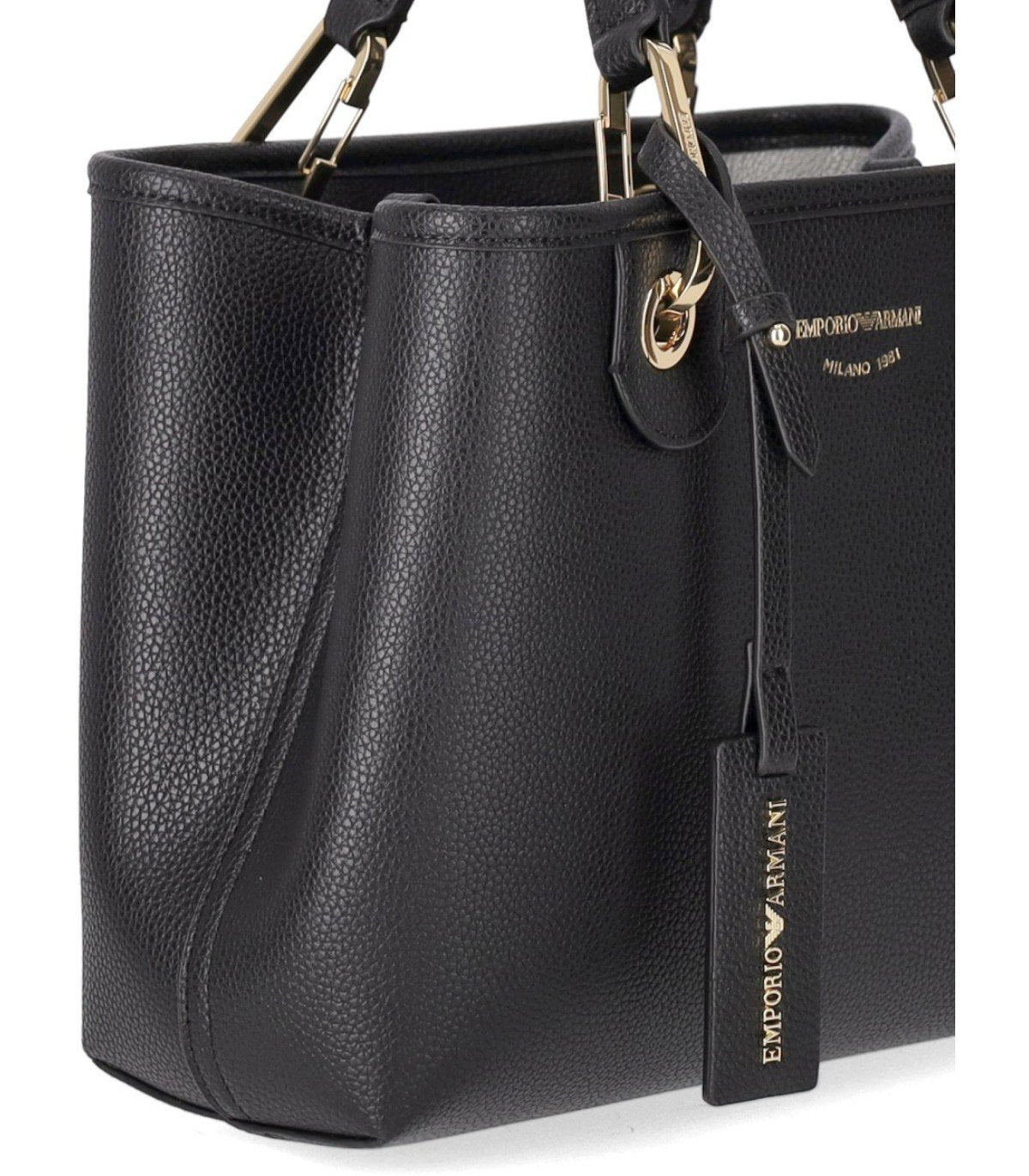 EMPORIO ARMANI MYEA BLACK SMALL SHOPPING BAG