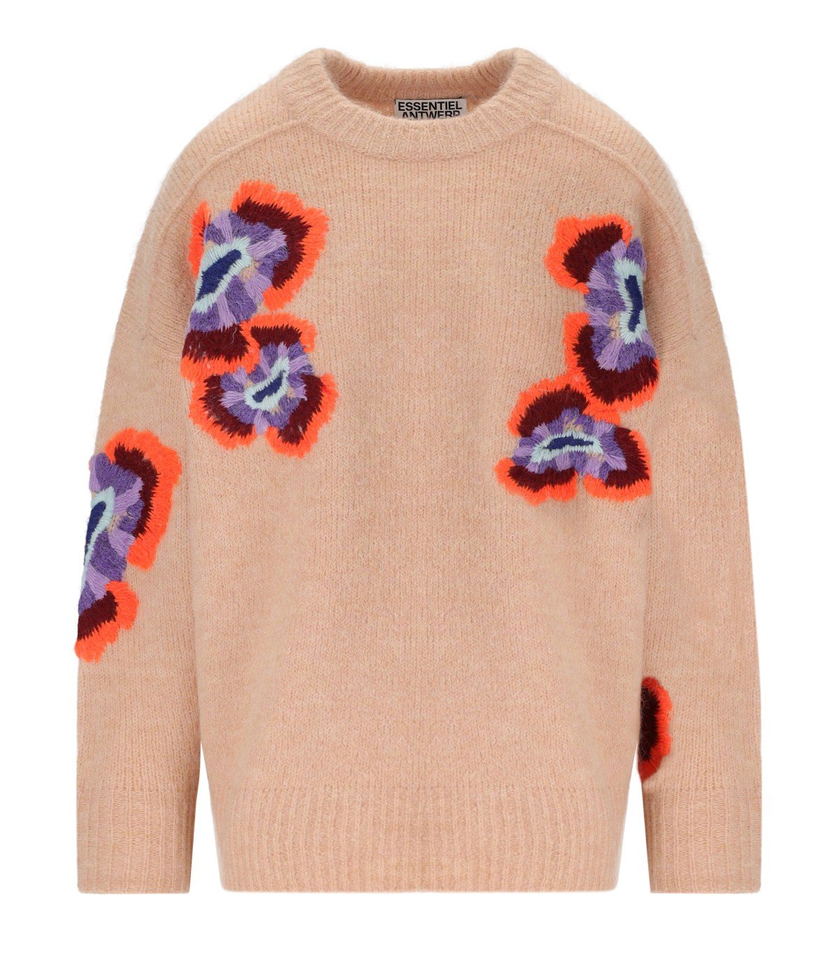 ESSENTIEL ANTWERP IMPOSSIBILE1 PINK CREWNECK SWEATER