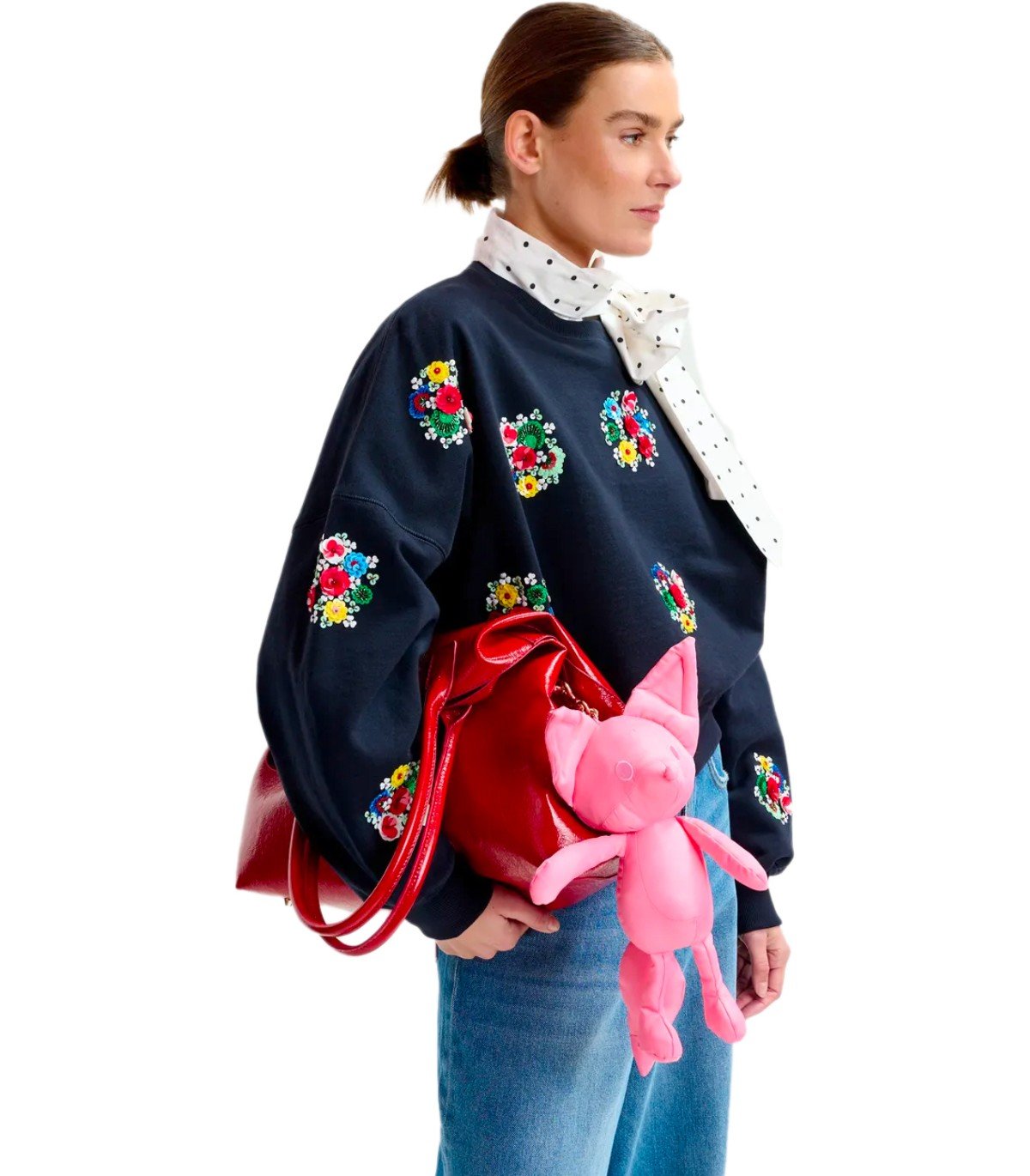 ESSENTIEL ANTWERP ITRO NAVY BLUE SWEATSHIRT