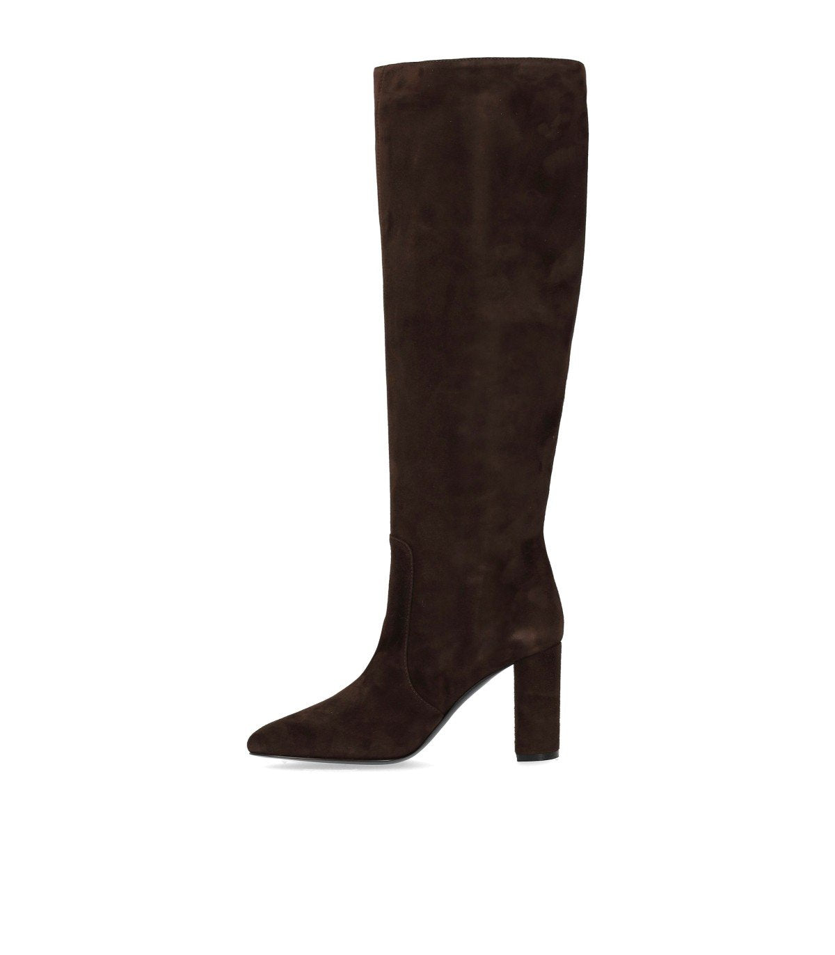 VIA ROMA 15 DARK BROWN SUEDE HEELED HIGH BOOT