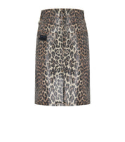 GANNI DENIM ANIMALIER SKIRT