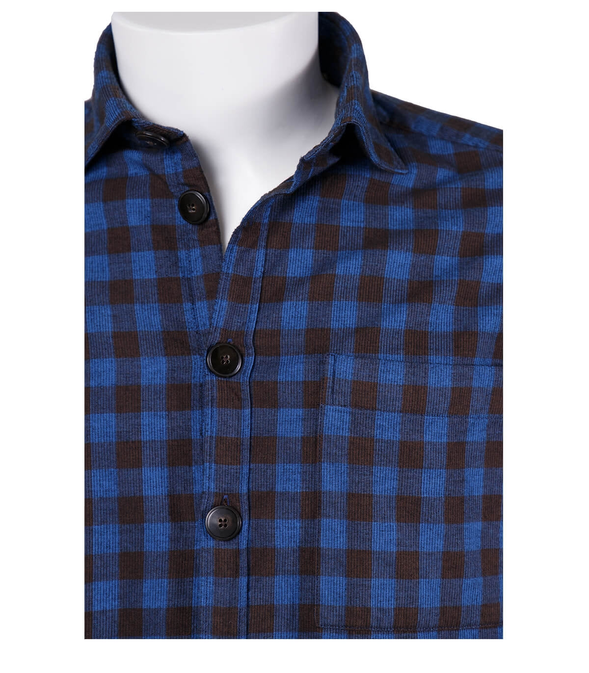 CAMICIA CHECK BLU MARRONE GMF 965