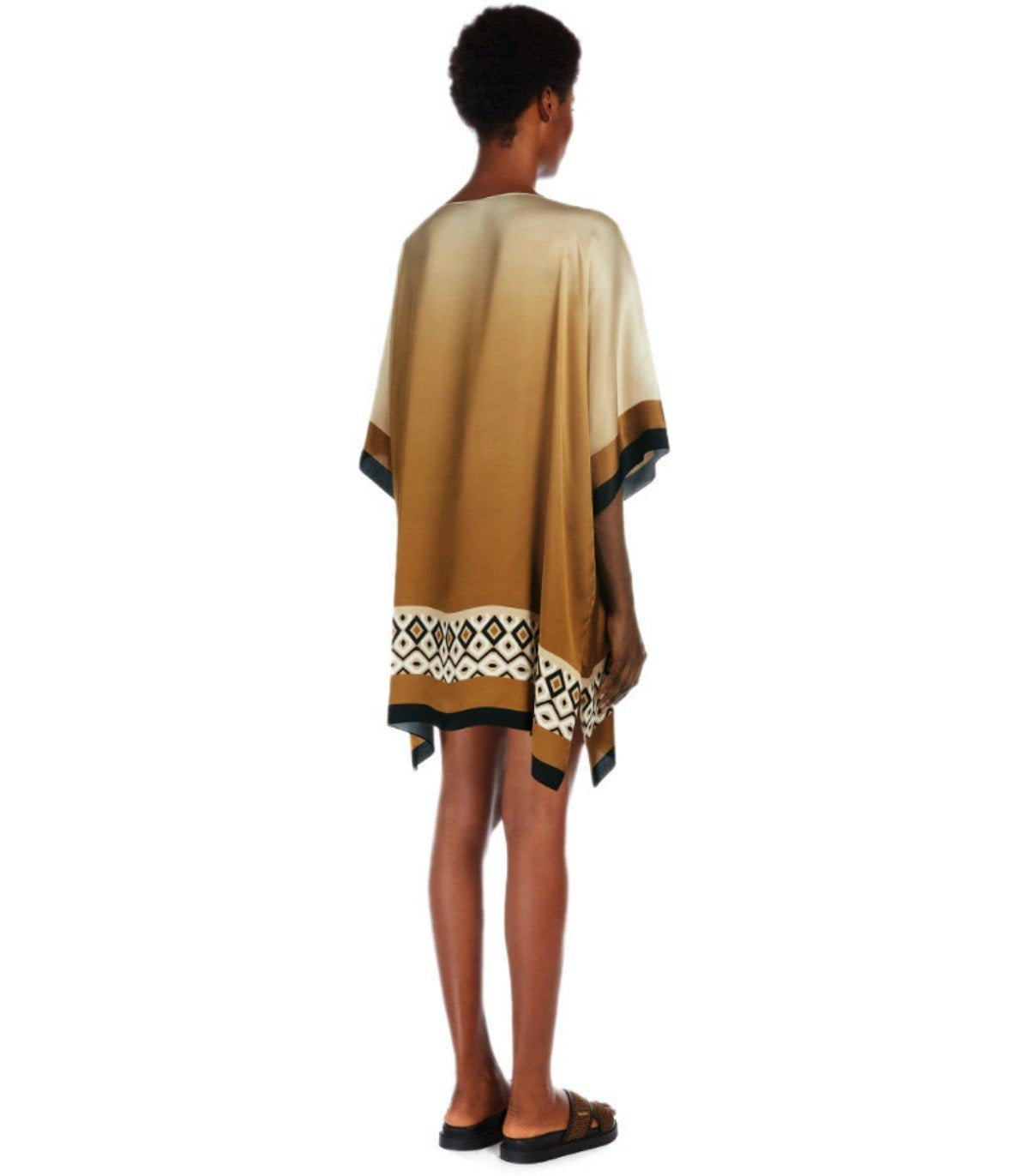 MAX MARA BEACHWEAR CANZONE BEIGE KAFTAN DRESS