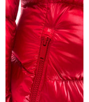 ADD SHINY CORTINA RED HOODED DOWN JACKET