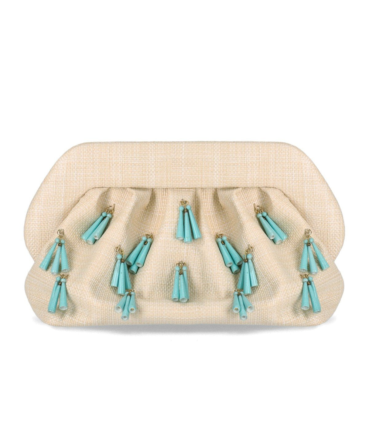 THEMOIRè BIOS PAPER FRINGE BUTTER CLUTCH
