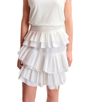 ESSENTIEL ANTWERP HUPAUL WHITE MINI SKIRT