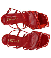 SANDALO CON TACCO PREWI ROSSO NCUB