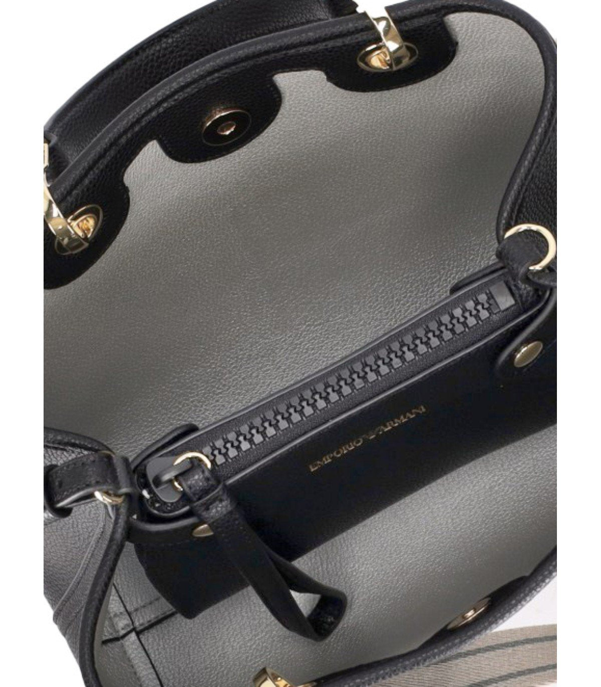 EMPORIO ARMANI MYEA BLACK SMALL SHOPPING BAG