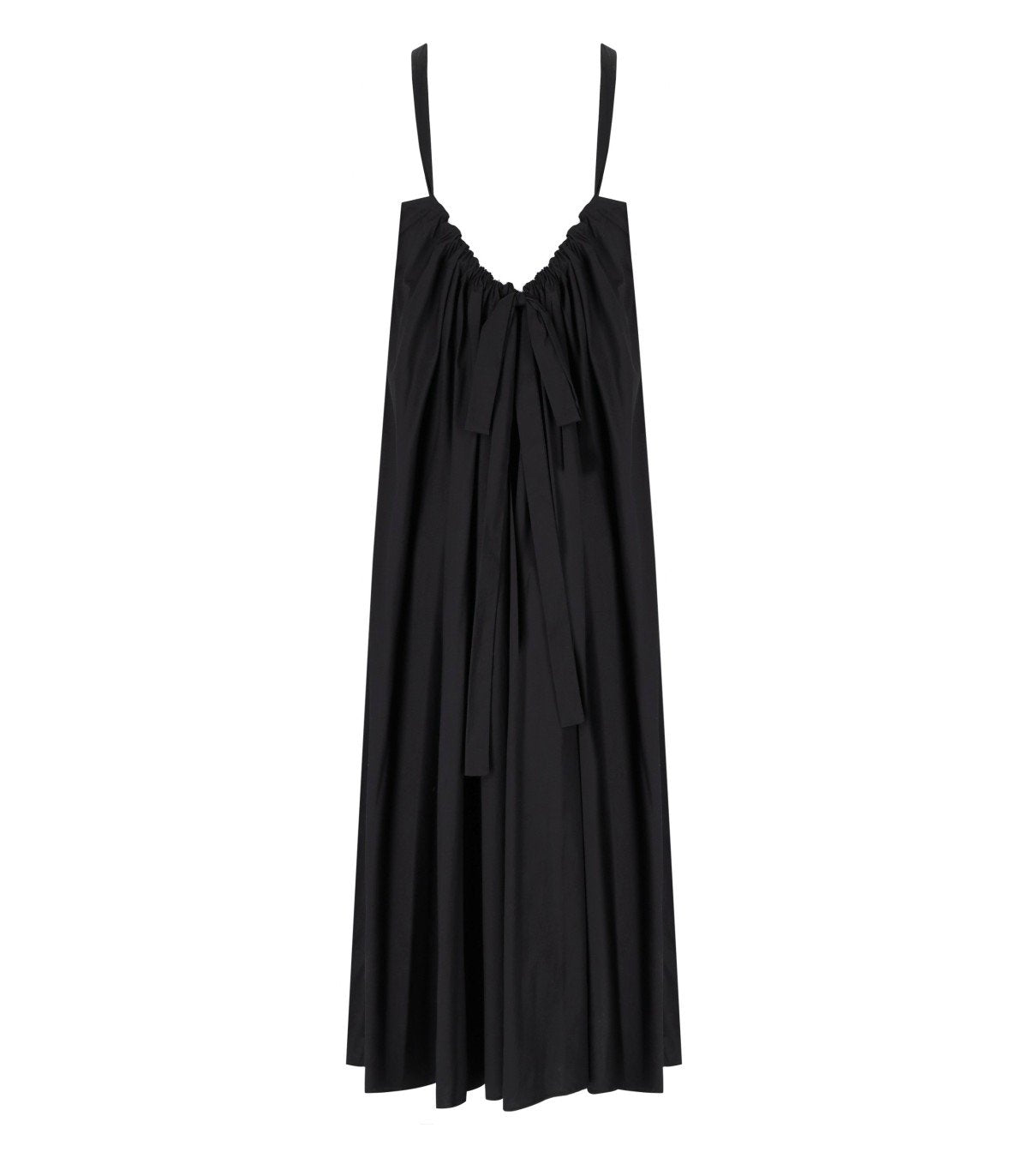 MAX MARA BEACHWEAR ROMEA BLACK LONG DRESS