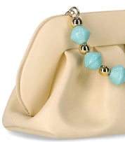 THEMOIRè TIA PAPER BEADS BUTTER CLUTCH BAG