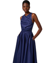 ELISABETTA FRANCHI OLTREMARE MIDI DRESS