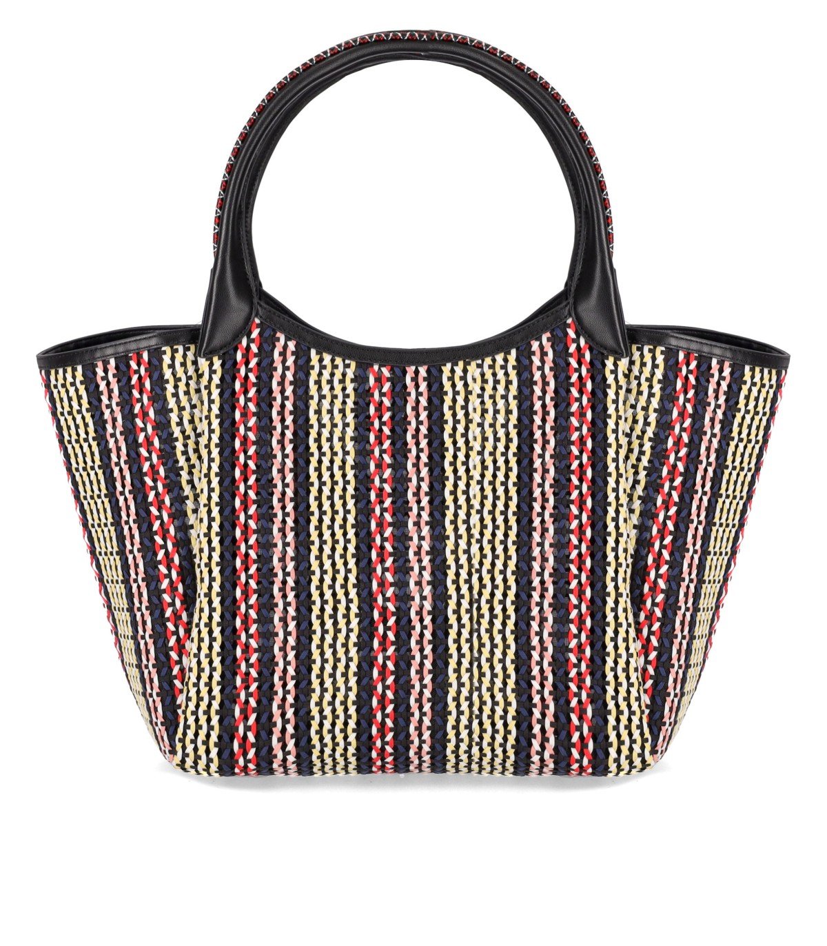 EMPORIO ARMANI MULTICOLOR WOVEN SHOPPING BAG