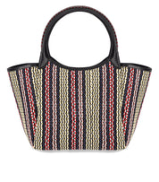 EMPORIO ARMANI MULTICOLOR WOVEN SHOPPING BAG