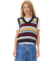 GANNI MULTICOLOR STRIPED VEST