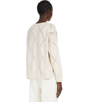 MAGLIA GIROCOLLO ABBOZZI ECRU MAX MARA WEEKEND