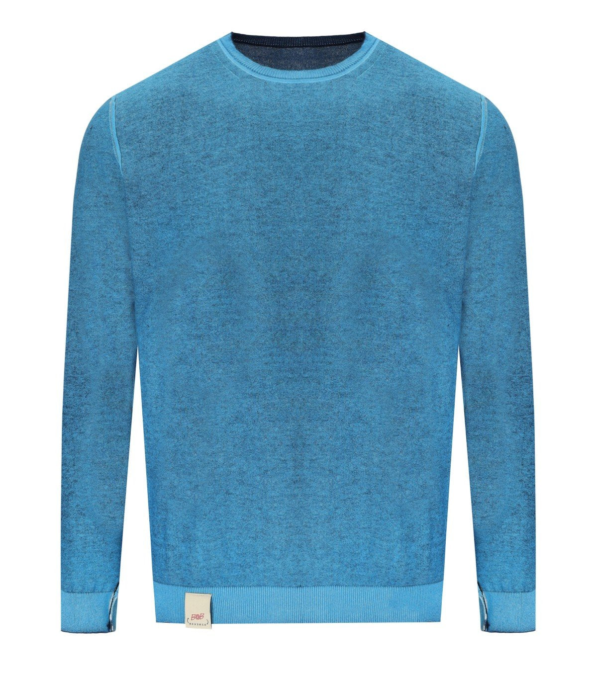 BOB BART BLUE REVERSIBLE CREWNECK PULLOVER