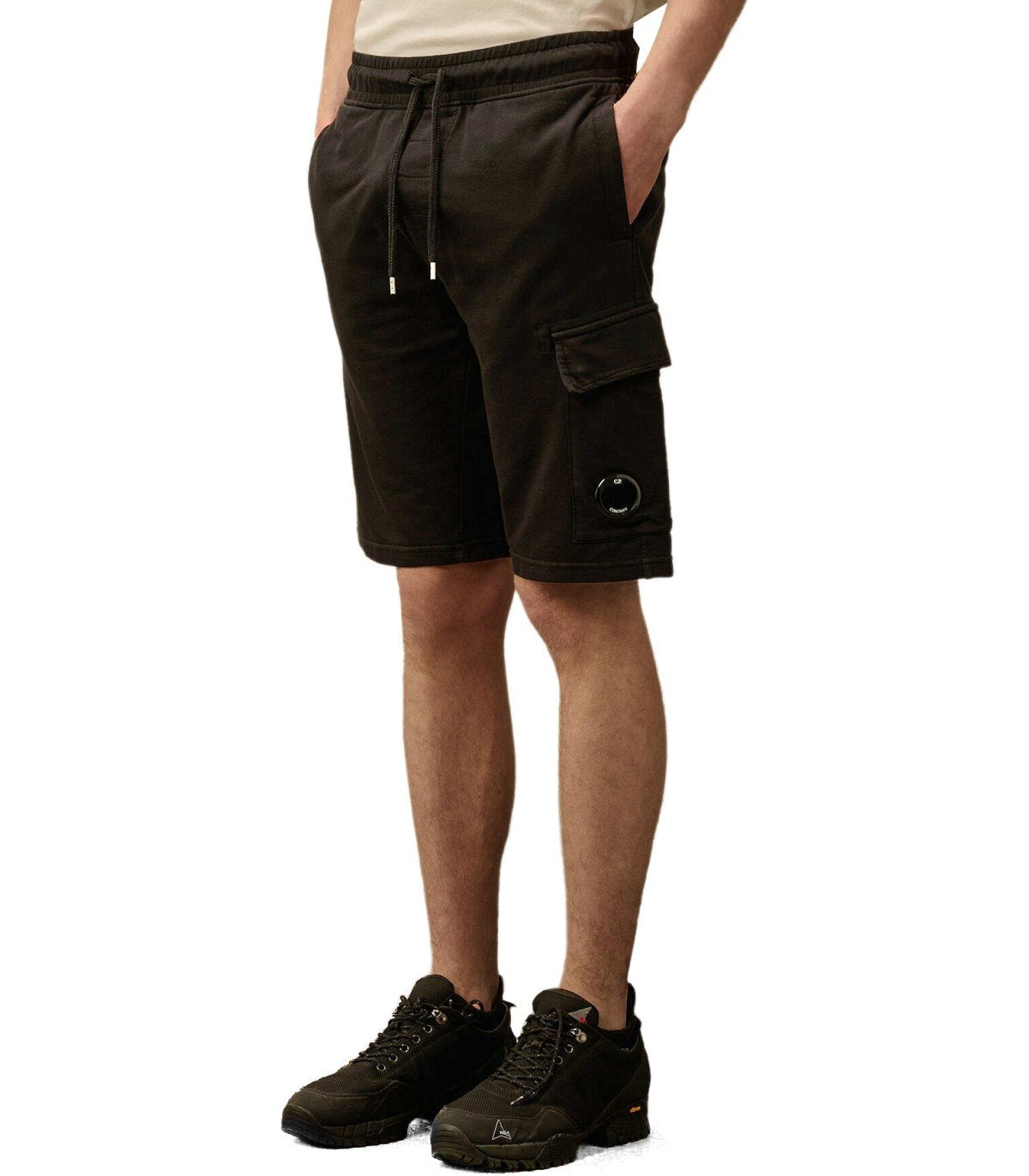 BERMUDA CARGO LIGHT FLEECE NERO C.P. COMPANY