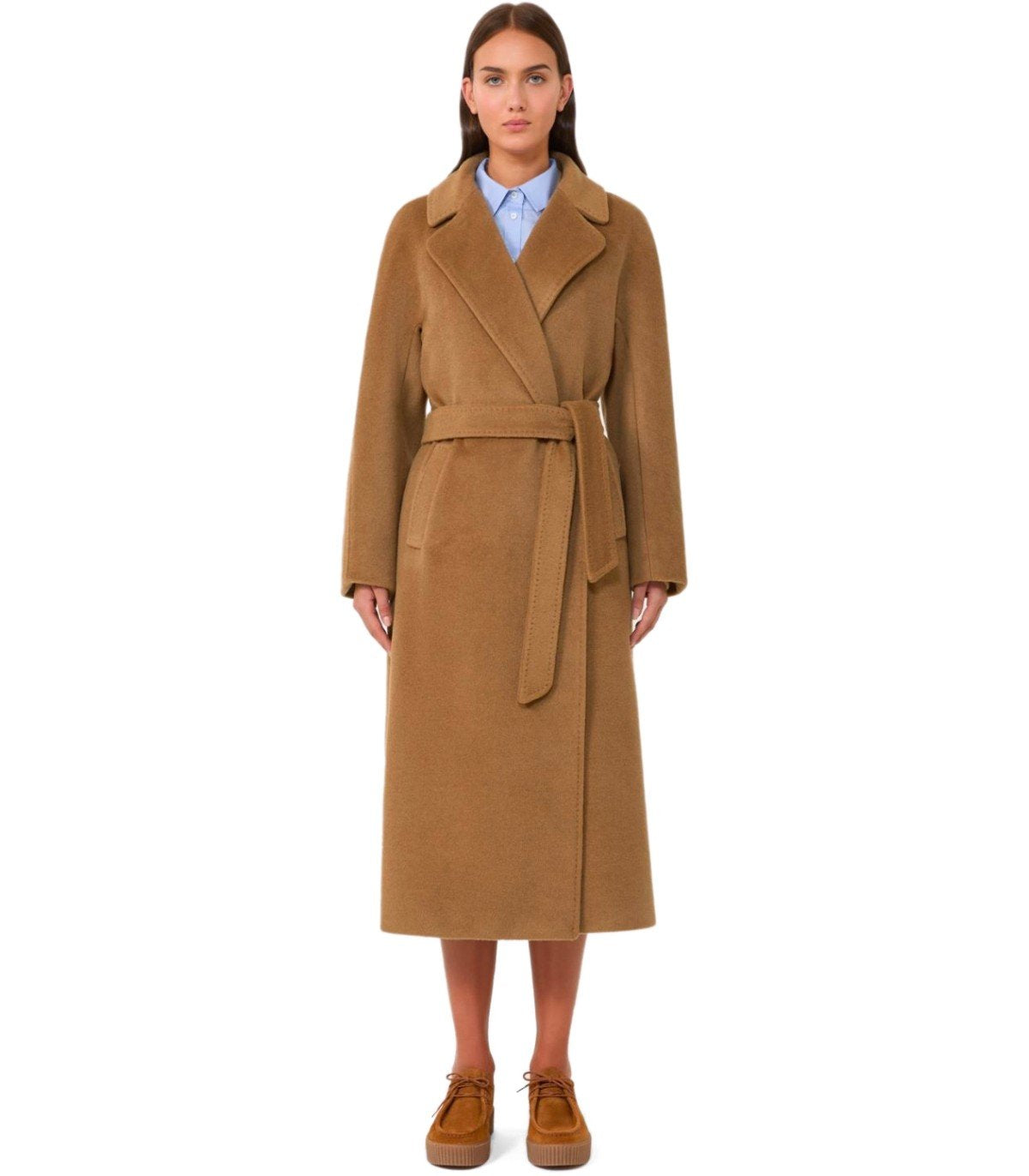 CAPPOTTO CON CINTURA TEMPERA CAMMELLO MAX MARA WEEKEND