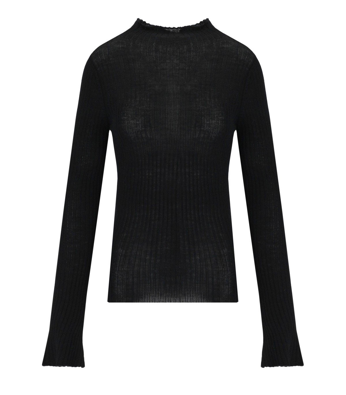 CRUNA CONNIE BLACK RIBBED SWEATER