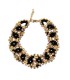 DSQUARED2 CRYSTALIZED CABLE BLACK GOLD NECKLACE