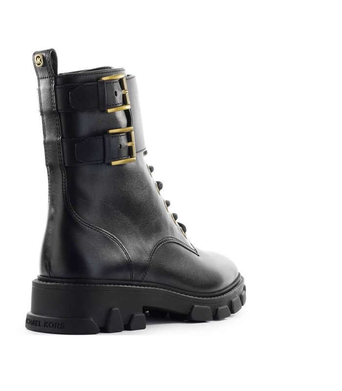 Michael Kors Ridley Black Leather Combat Boot - Ferraris Boutique