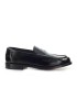 DOUCAL'S BLACK LEATHER PENNY LOAFER