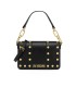 LOVE MOSCHINO BLACK SCHOULDER BAG WITH GOLD STUDS