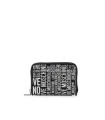 LOVE MOSCHINO BLACK SMALL WALLET WITH WHITE LOGO